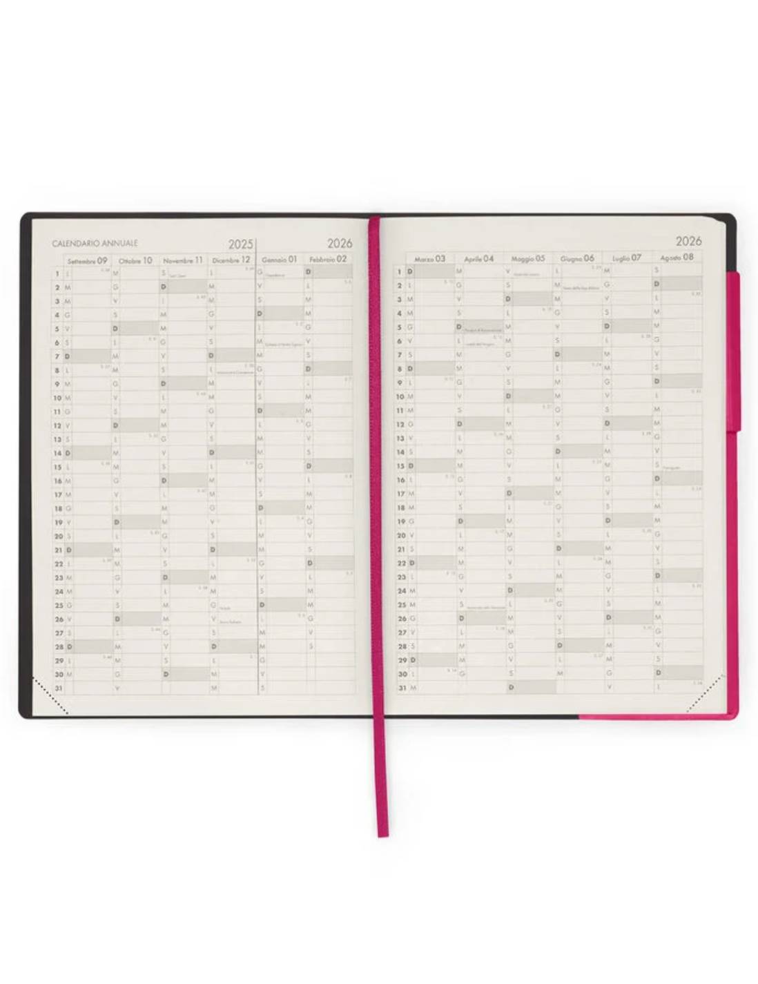 Agenda Settimanale Del Docente 13 Mesi 2025/2026 Legami Raspberry Large