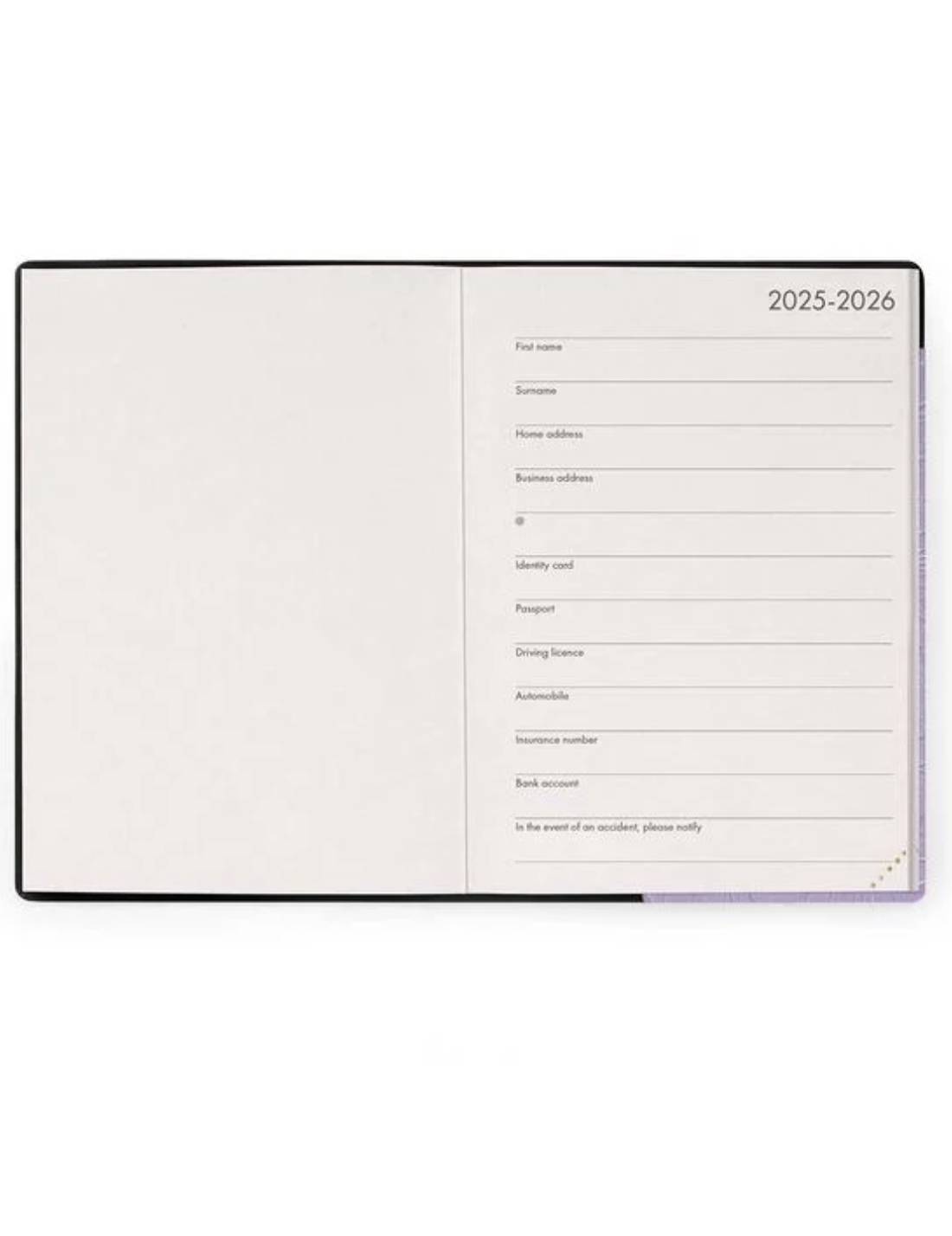Agenda Giornaliera 16 Mesi 2025/2026 Legami Mystic Lilac Medium
