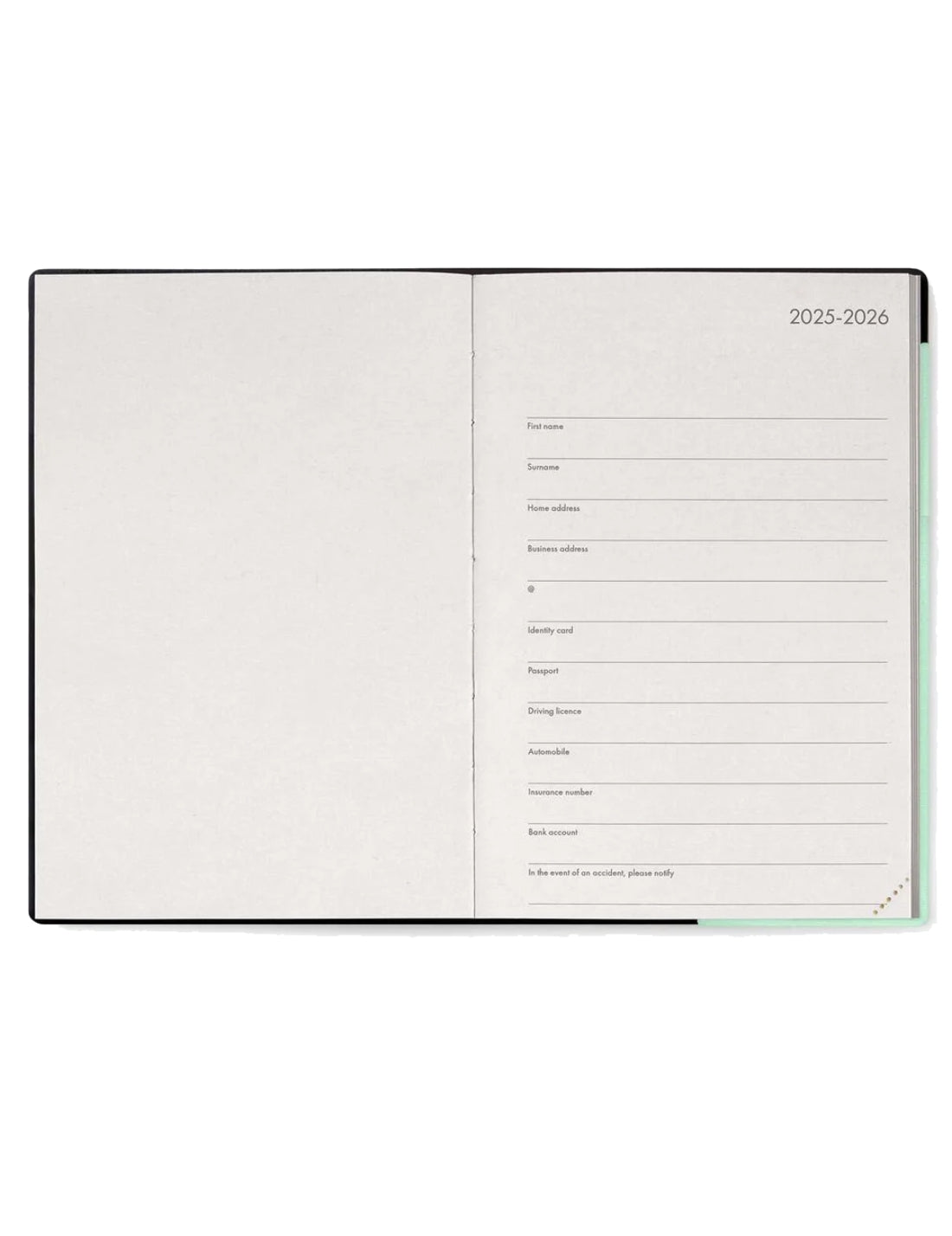 Agenda Giornaliera 16 Mesi 2025/2026 Legami Pastel Mint Medium