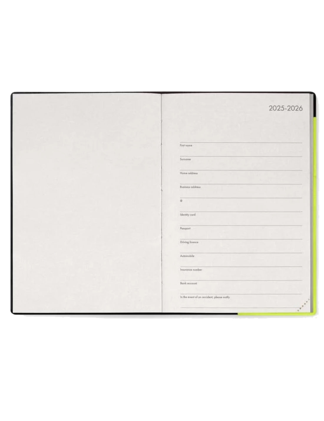 Agenda Giornaliera 16 Mesi 2025/2026 Legami Chartreuse Medium