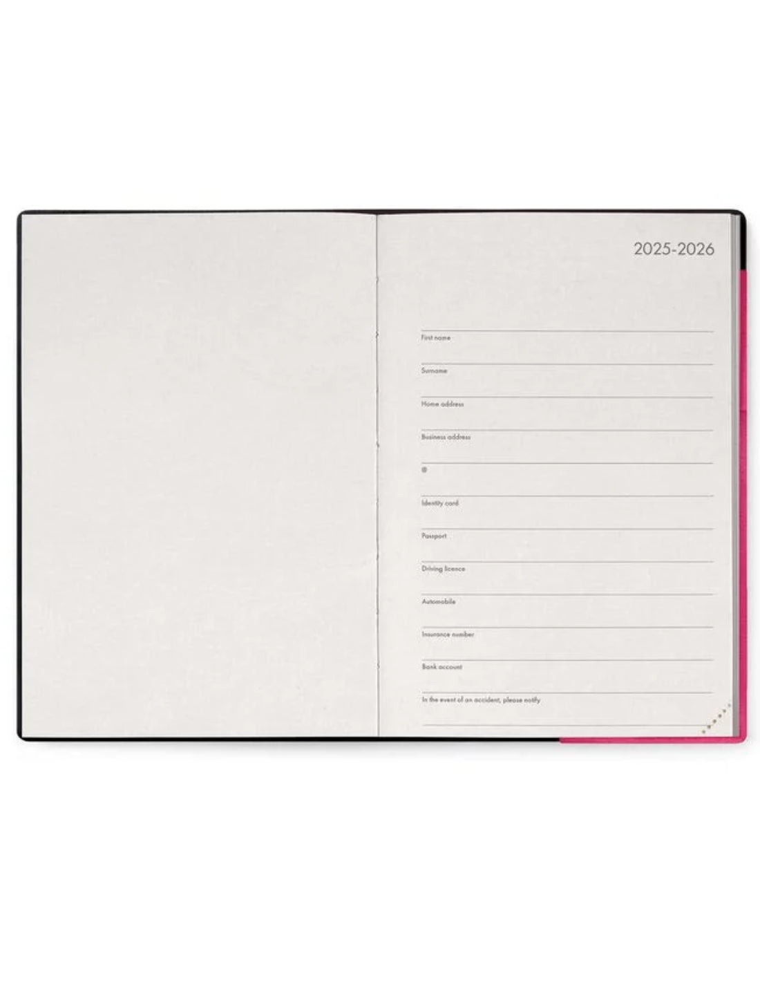 Agenda Giornaliera 16 Mesi 2025/2026 Legami Raspberry Medium