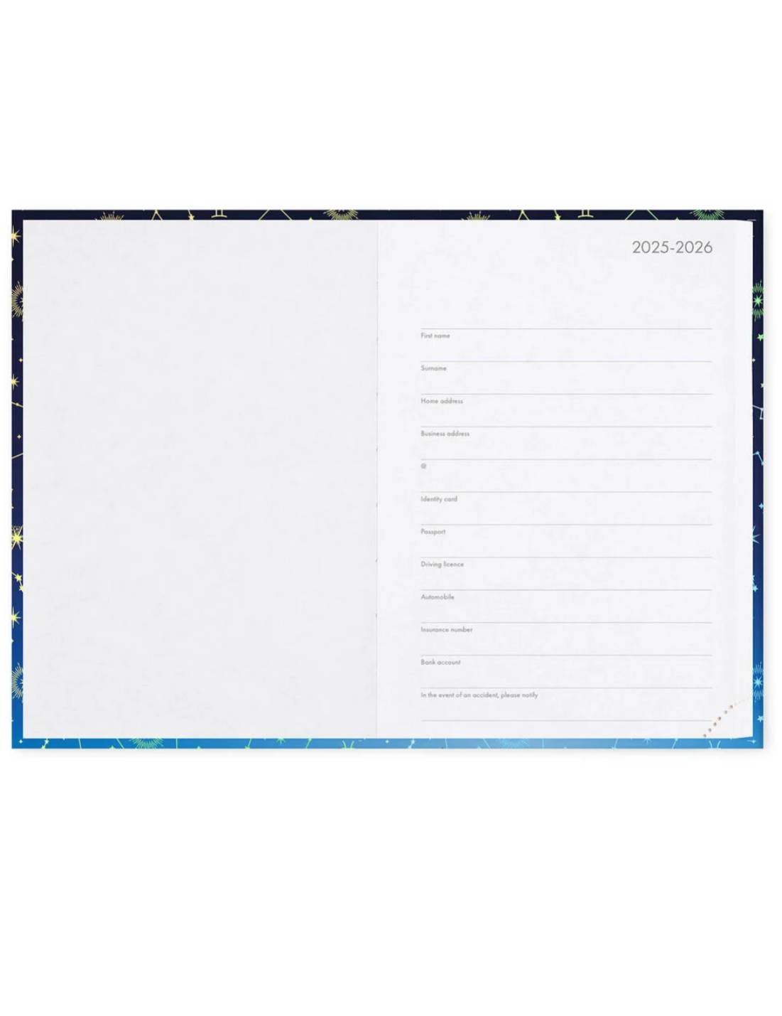 Agenda Giornaliera Fotografica 16 Mesi 2025/2026 Legami Stars Medium