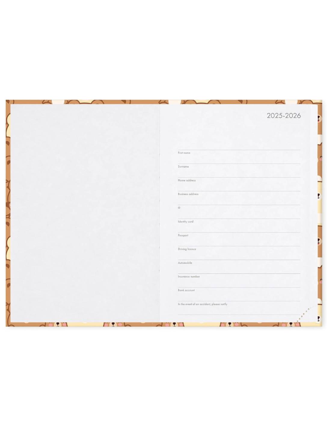 Agenda Giornaliera Fotografica 16 Mesi 2025/2026 Legami Teddy Bear Medium