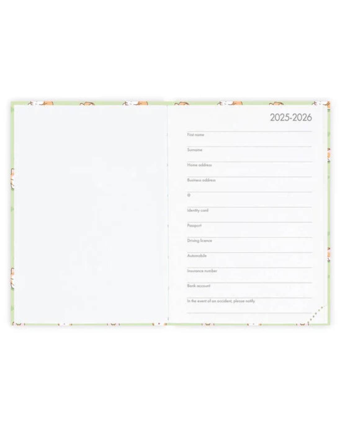 Agenda Giornaliera Fotografica 16 Mesi 2025/2026 Legami Corgi Medium