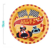 Piatti Auto Da Corsa Let'S Party 18cm 6pz
