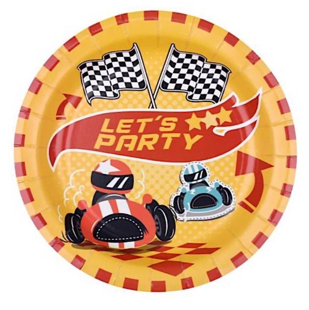 Piatti Auto Da Corsa Let'S Party 23cm 6pz