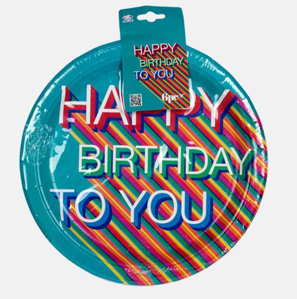 Piatti Happy Birthday 9Pollici 6Pz