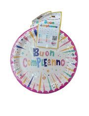 Piatti Di Carta Buon Compleanno