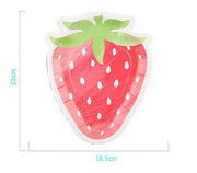 Piatti Di Carta Piani Sagomati Fragola 8pz