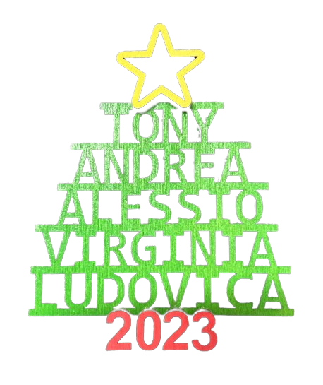 Addobbo Albero Di Natale In Legno Personalizzabile