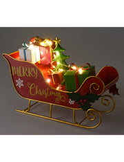 Addobbo Di Natale Slitta In Metallo LED 27cm - Prodotto Assortito