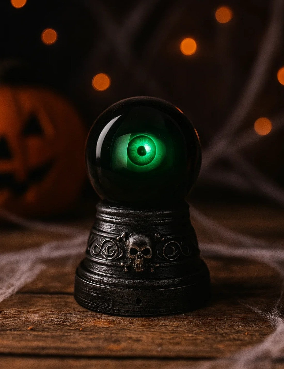 Decorazione Di Halloween Sfera Di Cristallo Animata Con Occhio 18cm