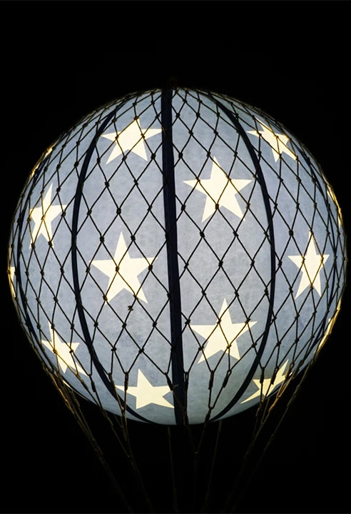 Mongolfiera Led Stelle Blu Accessorio Cameretta 30cm