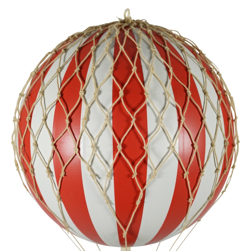 Mongolfiera Red White Accessorio Cameretta 30cm