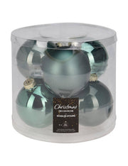 Pallina Albero Di Natale In Vetro Verde 8cm - Prodotto Assortito