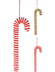 Addobbo Albero Di Natale Bastoncino Candy Cane In Stoffa 23cm