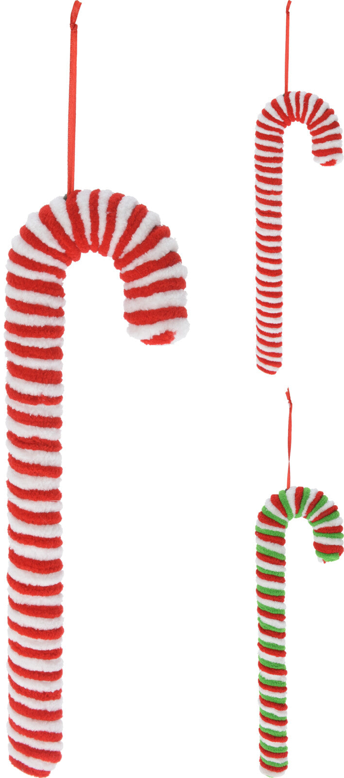 Addobbo Di Natale In Peluche Bastoncino Di Zucchero 38cm