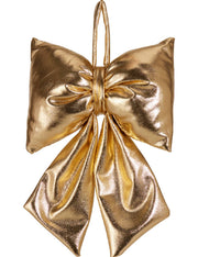 Addobbo Albero Di Natale Fiocco Oro 20cm