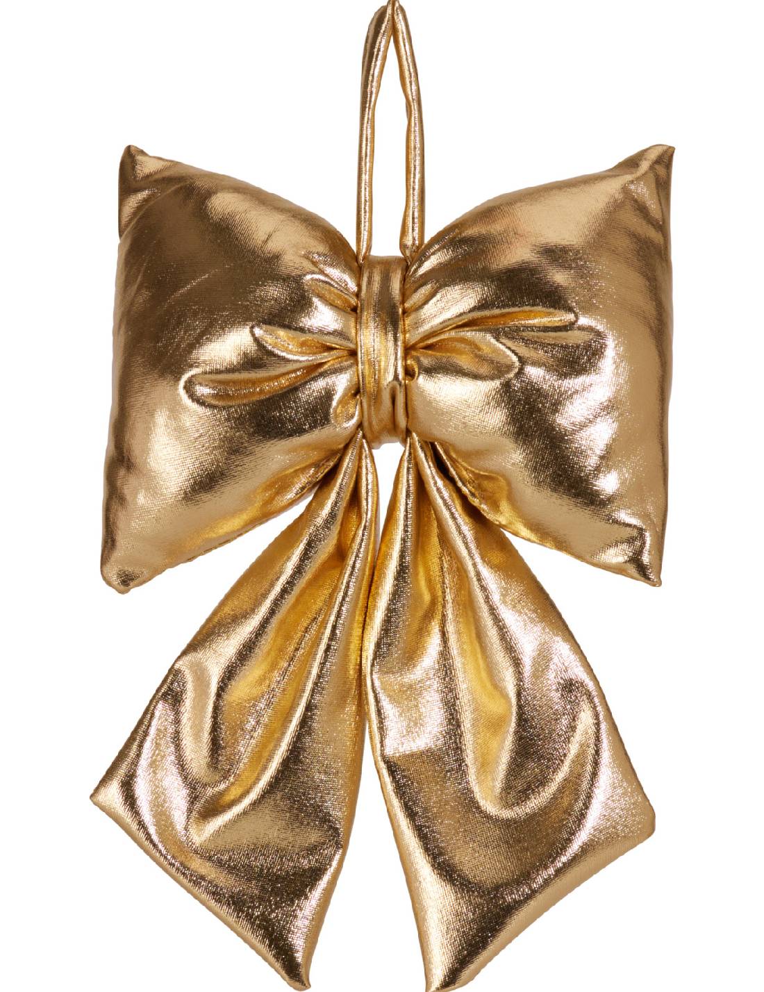Addobbo Albero Di Natale Fiocco Oro 20cm