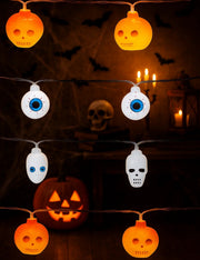 Ghirlanda Di Halloween Luminosa Con Zucche LED