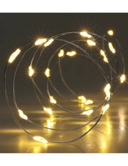Serie Di Luci Natale Ghirlanda Bianco Caldo Con Cavo Metallico 100 LED 4,95m