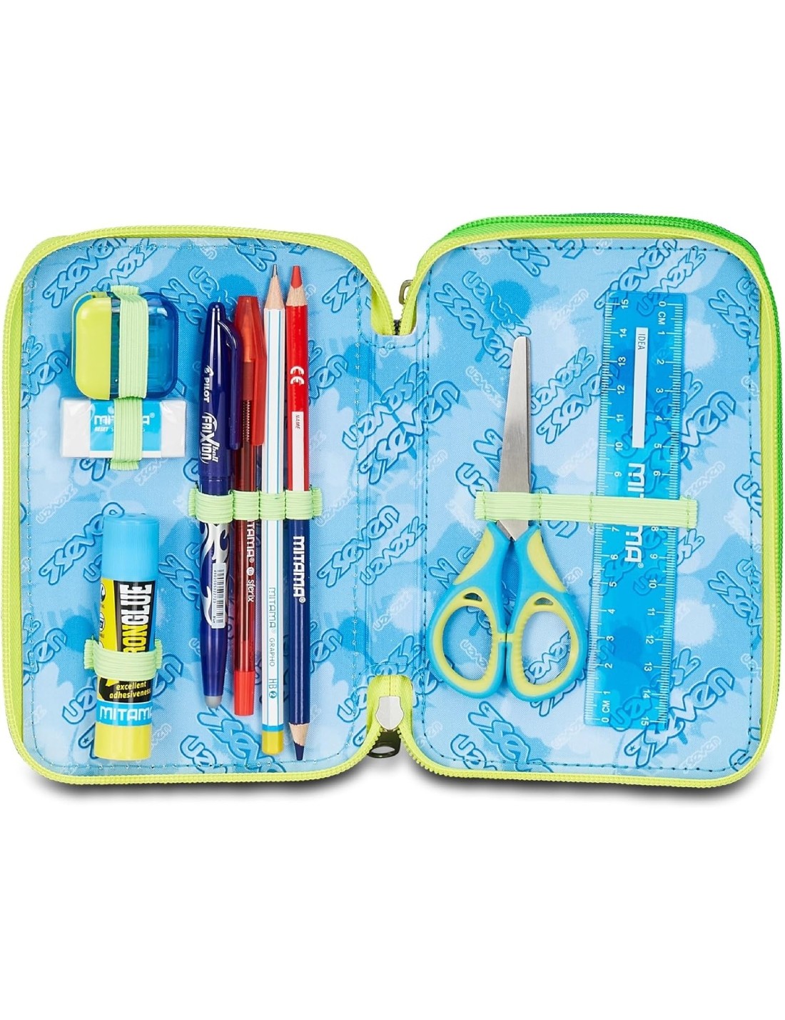 School Pack Zaino Dual Più Astuccio Completo 3 Zip Sprint Paint Boy