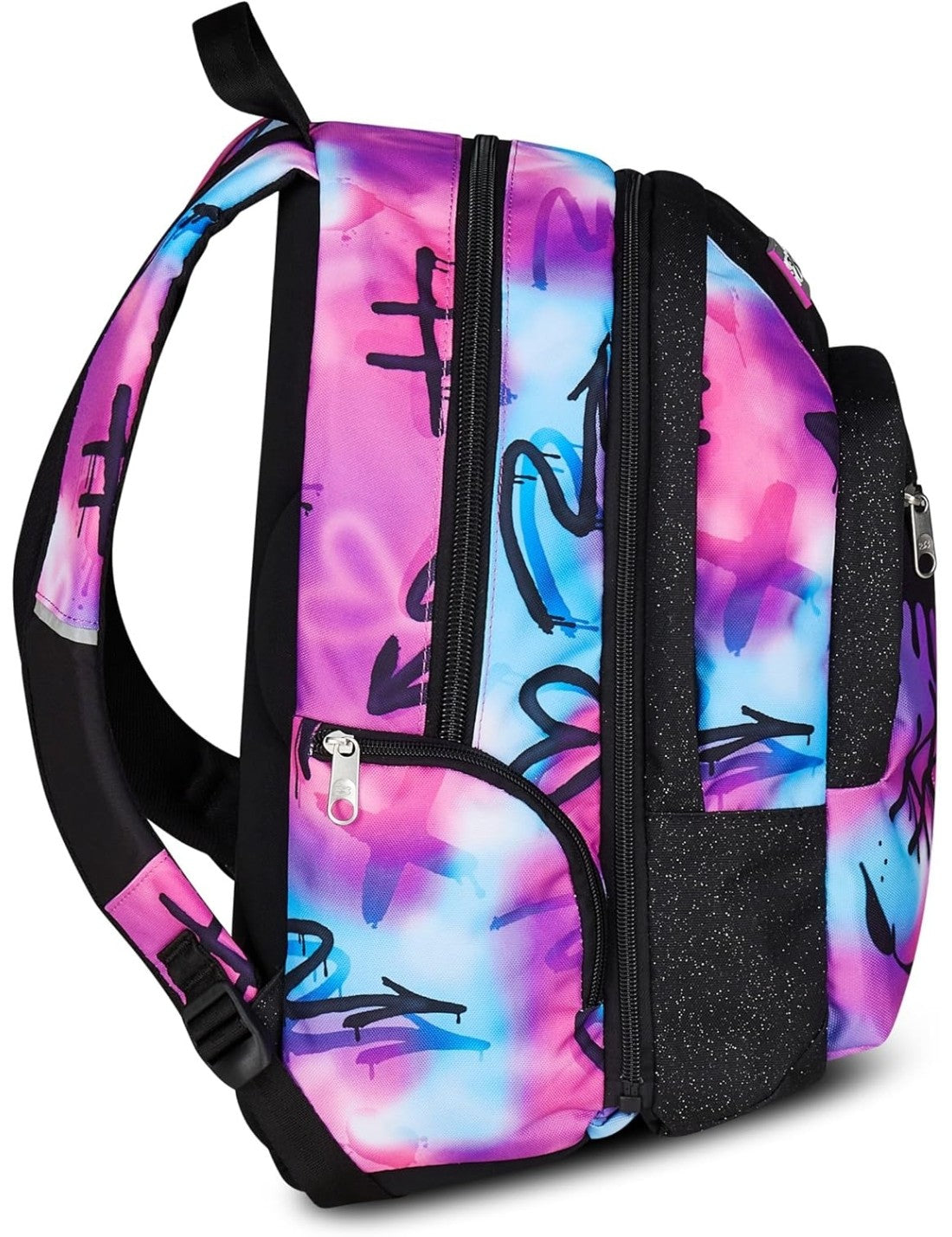 School Pack Zaino Dual Detach Più Astuccio Completo 3 Zip Sprint Paint Girl
