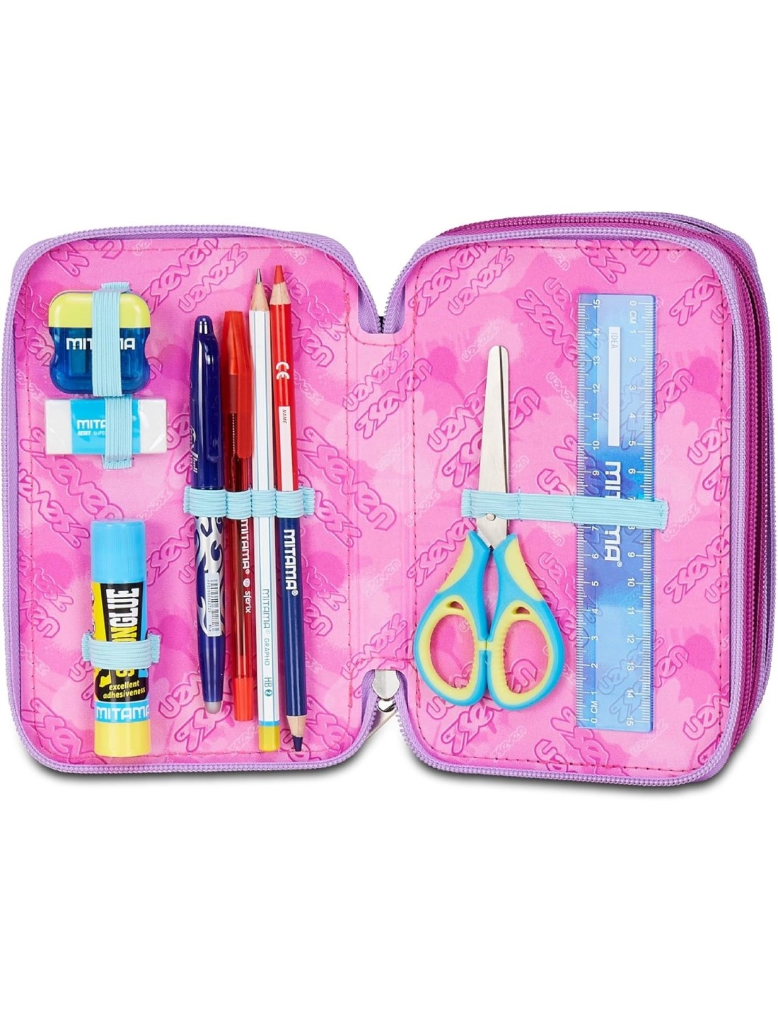 School Pack Zaino Dual Più Astuccio Completo 3 Zip Gloomy Heart