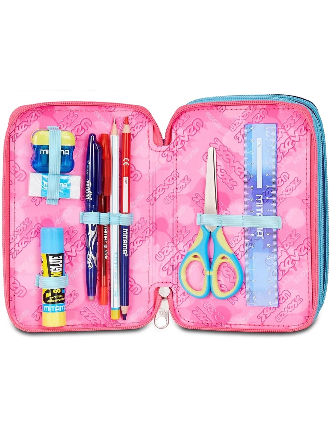 School Pack Zaino Dual Più Astuccio Completo 3 Zip Shady Dye Girl