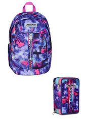 School Pack Zaino Dual Più Astuccio Completo 3 Zip Shady Dye Girl