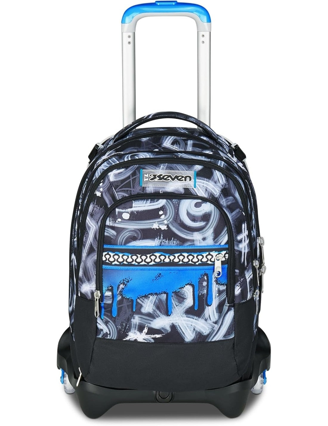 School Pack Trolley Detach Più Astuccio Completo 3 Zip Quick Graffiti Boy