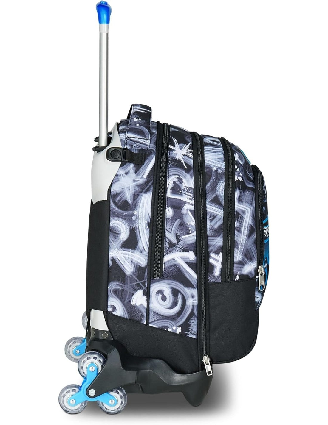 School Pack Trolley Detach Più Astuccio Completo 3 Zip Quick Graffiti Boy