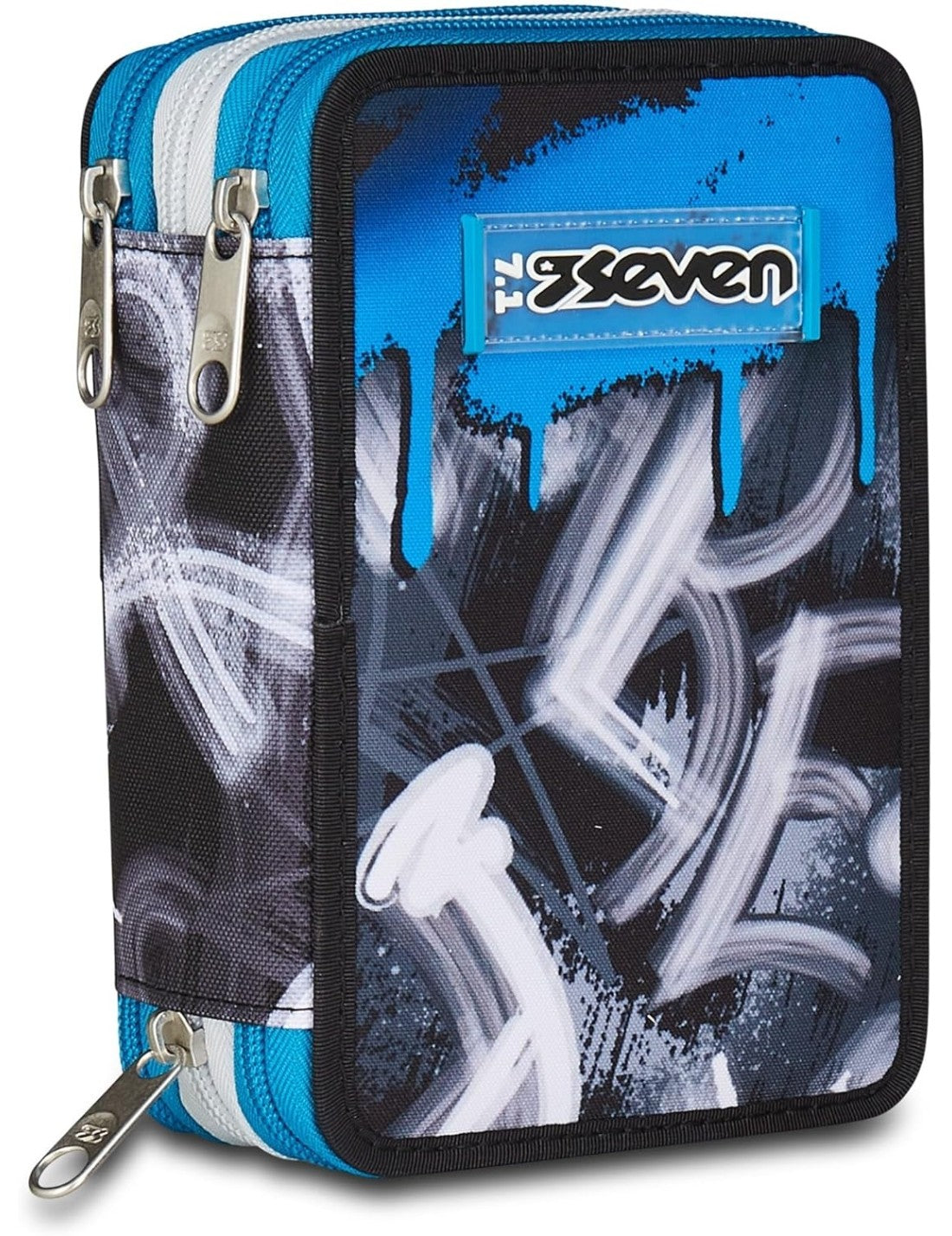 School Pack Trolley Detach Più Astuccio Completo 3 Zip Quick Graffiti Boy