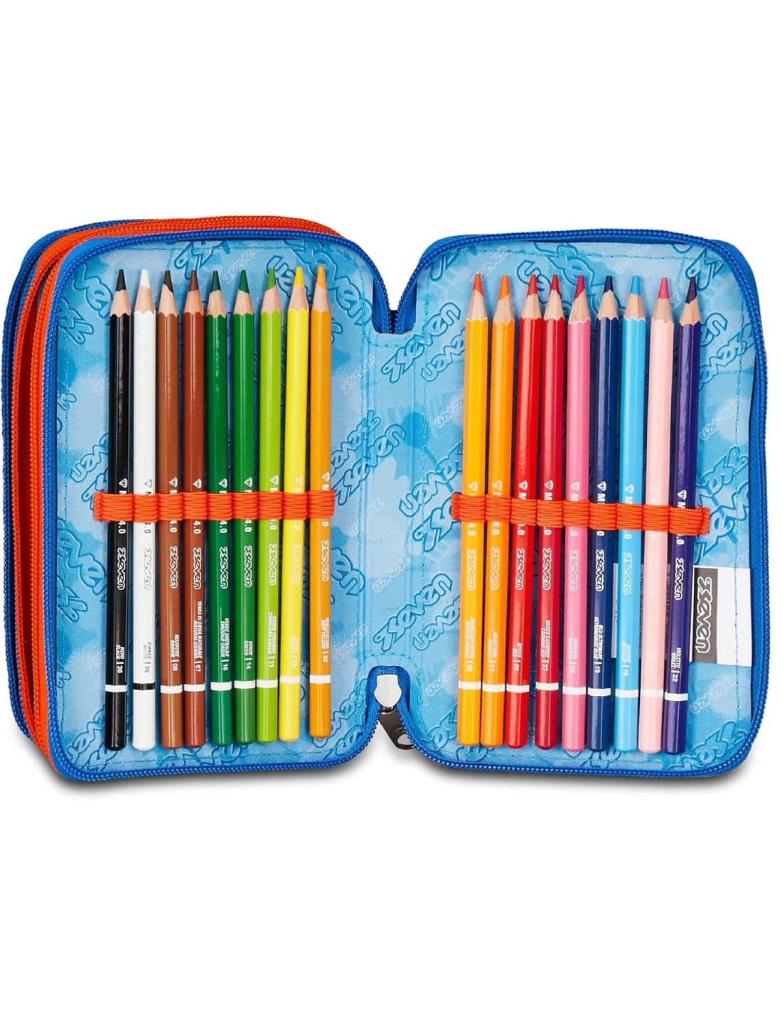 School Pack Trolley Più Astuccio Completo 3 Zip Optical Shade Boy