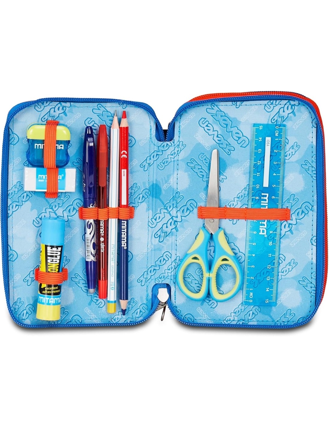 School Pack Zaino Optical Più Astuccio Completo 3 Zip Shade Boy