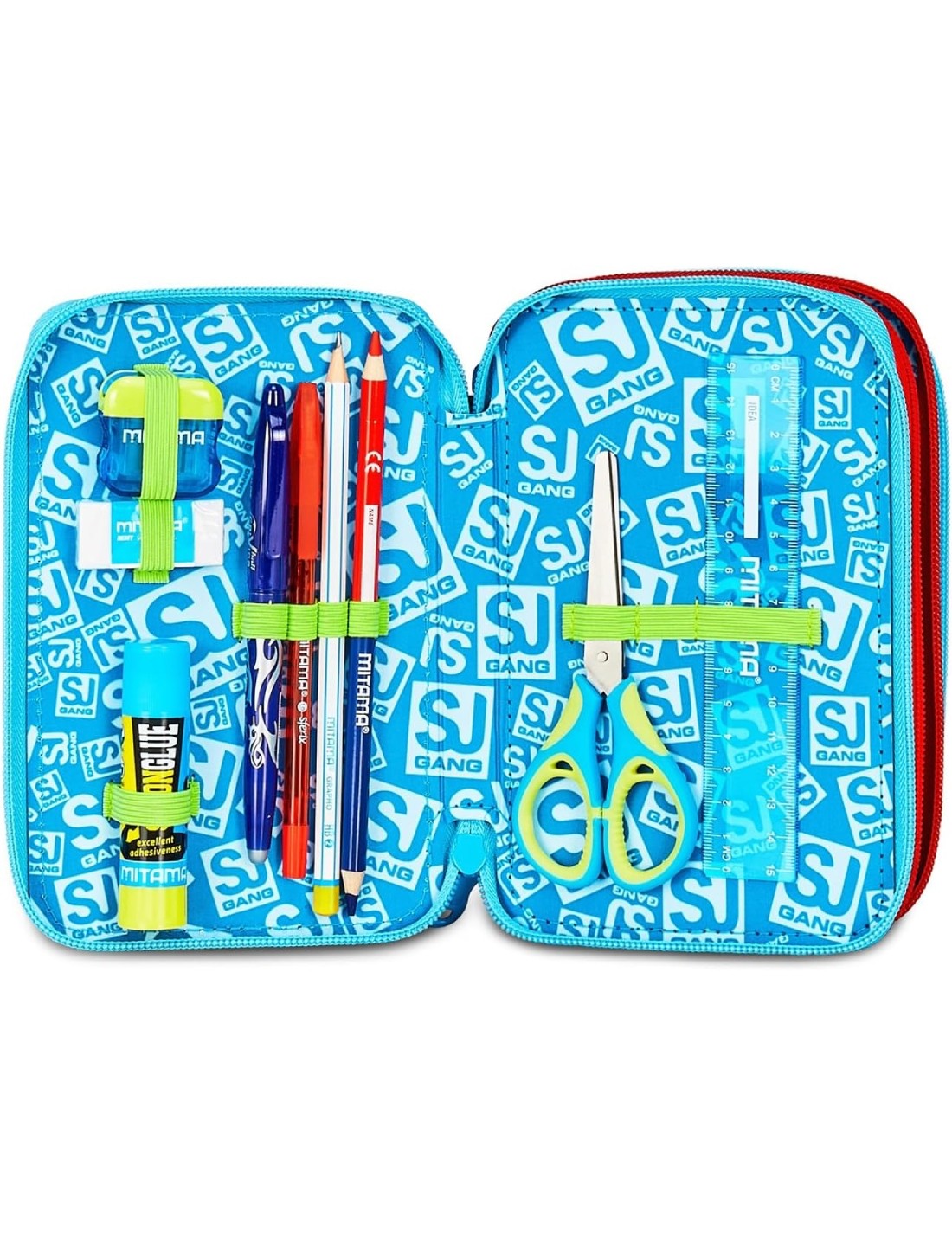 School Pack Trolley Più Astuccio Completo 3 Zip Game Led Boy
