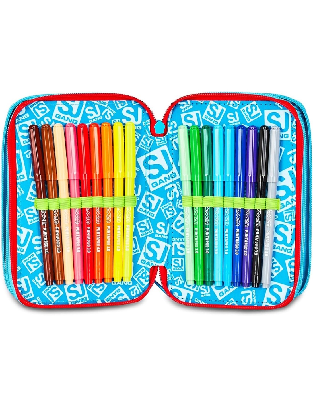 School Pack Trolley Più Astuccio Completo 3 Zip Game Led Boy