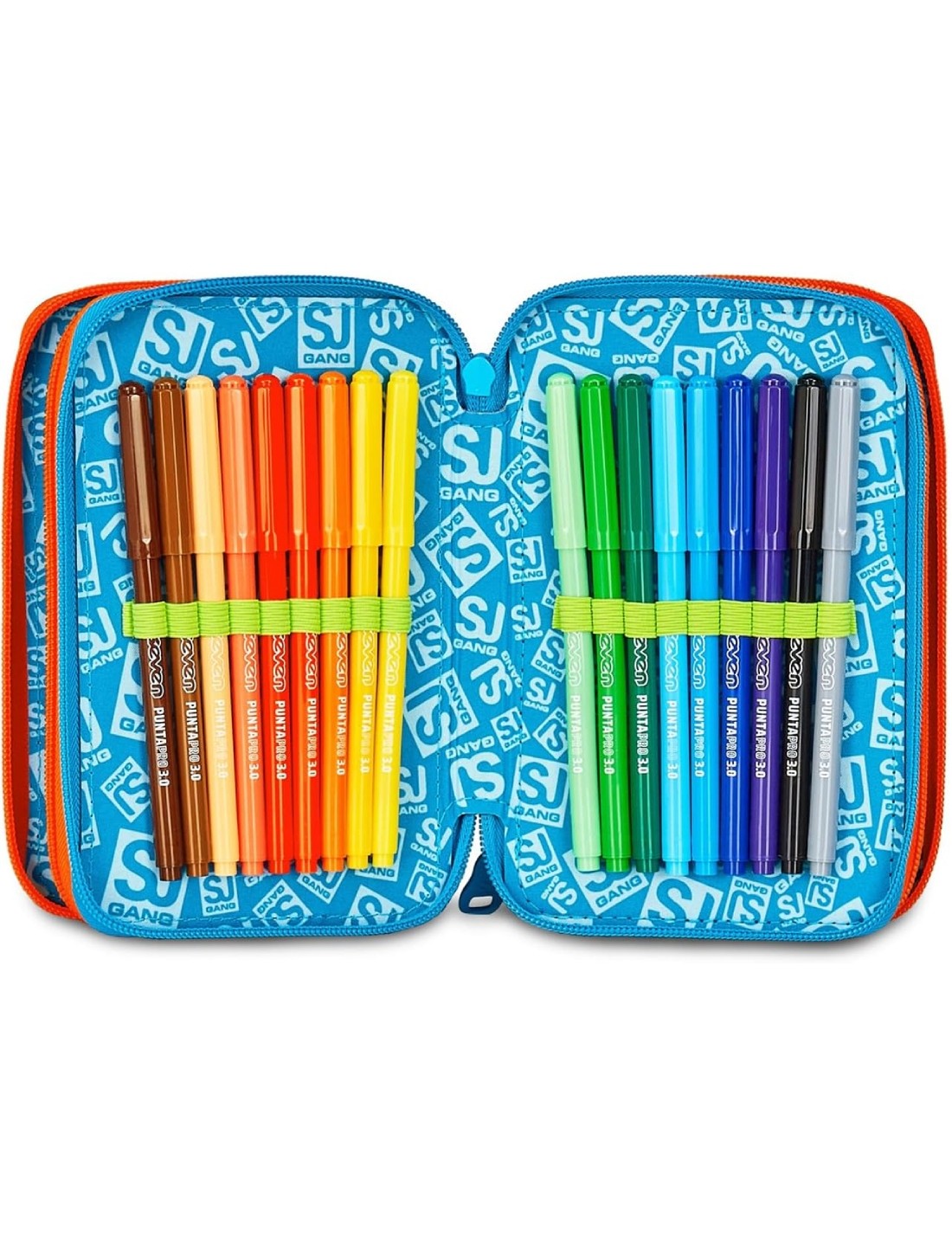 School Pack Soft Plus Più Astuccio Completo 3 Zip Tinypatch Boy