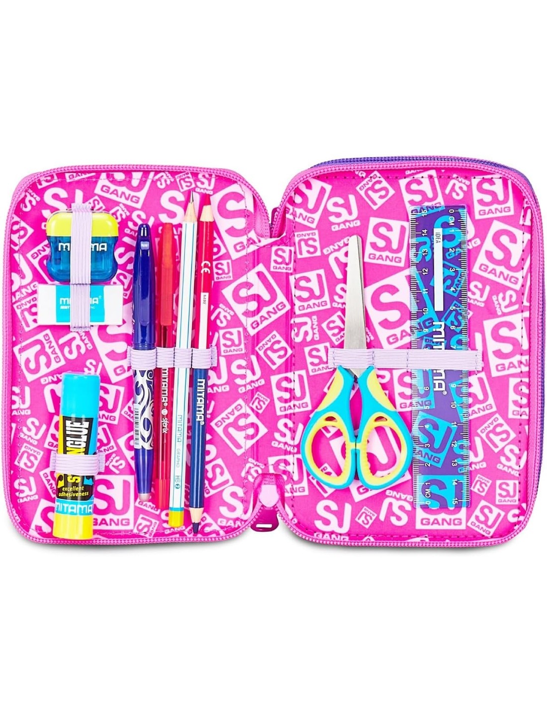 School Pack Zaino Advanced Più Astuccio Completo 3 Zip Tinypatch Girl