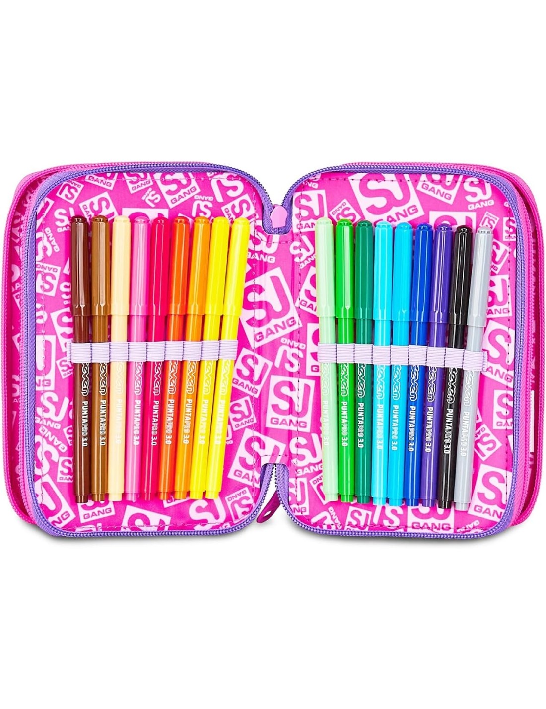 School Pack Zaino Advanced Più Astuccio Completo 3 Zip Tinypatch Girl
