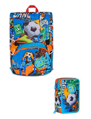 School Pack Zaino Sdoppiabile Più Astuccio Completo 3 Zip Tinypatch Boy