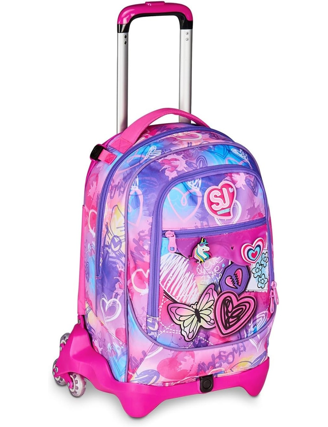 School Pack Trolley Più Astuccio Completo 3 Zip Tinypatch Girl