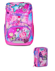 School Pack Soft Plus Più Astuccio Completo 3 Zip Tinypatch Girl