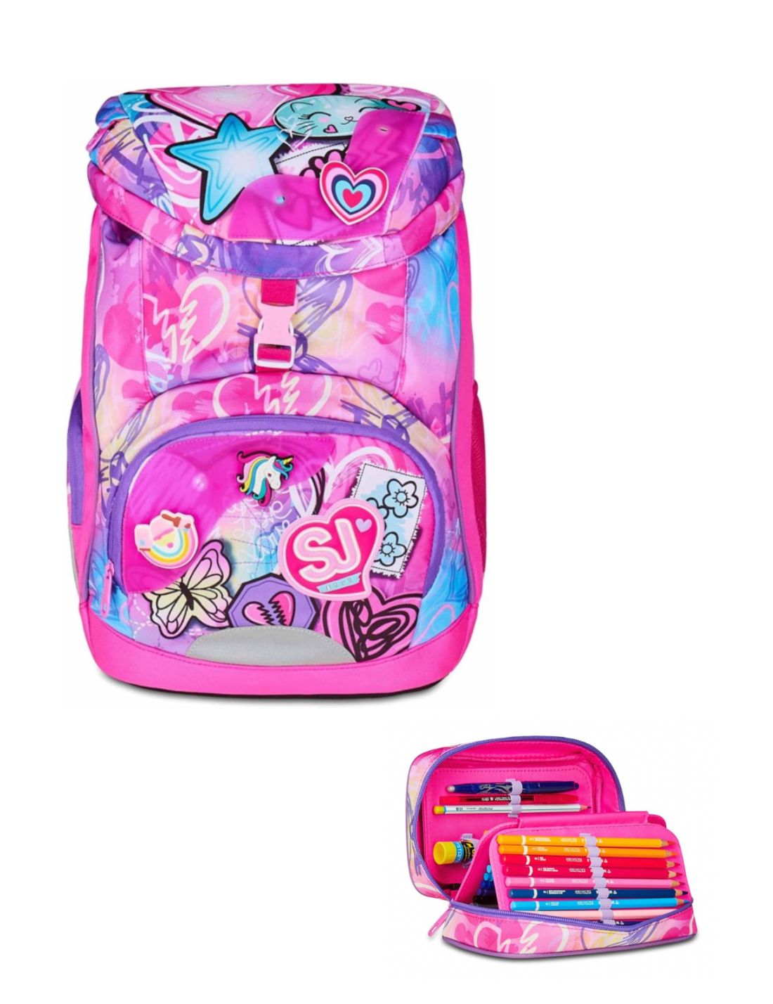 School Pack Soft Plus Più Astuccio Completo Speed Pad Tinypatch Girl