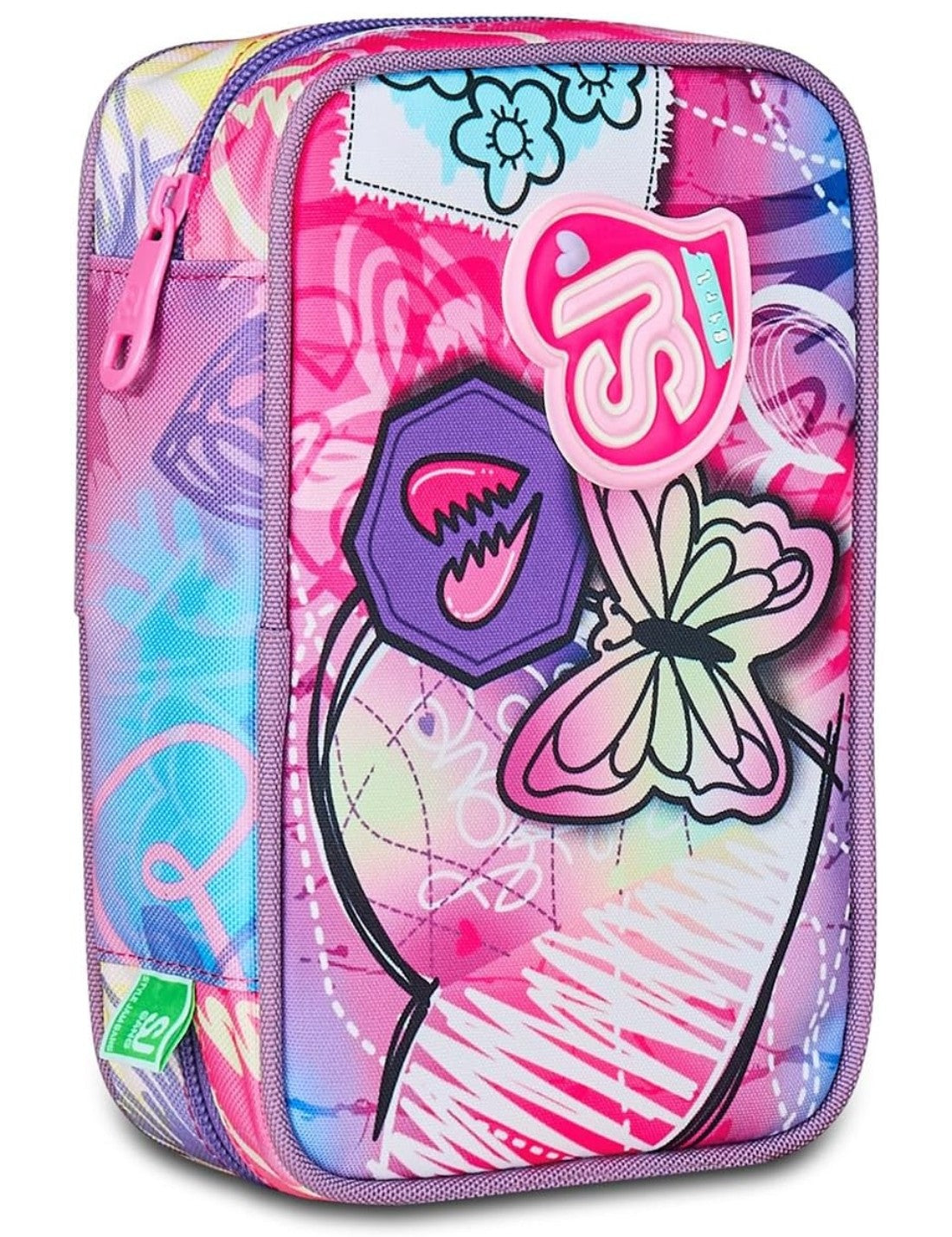 School Pack Trolley Più Astuccio Completo Speed Pad Tinypatch Girl