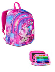 School Pack Zaino Advanced Più Astuccio Completo Speed Pad Tinypatch Girl