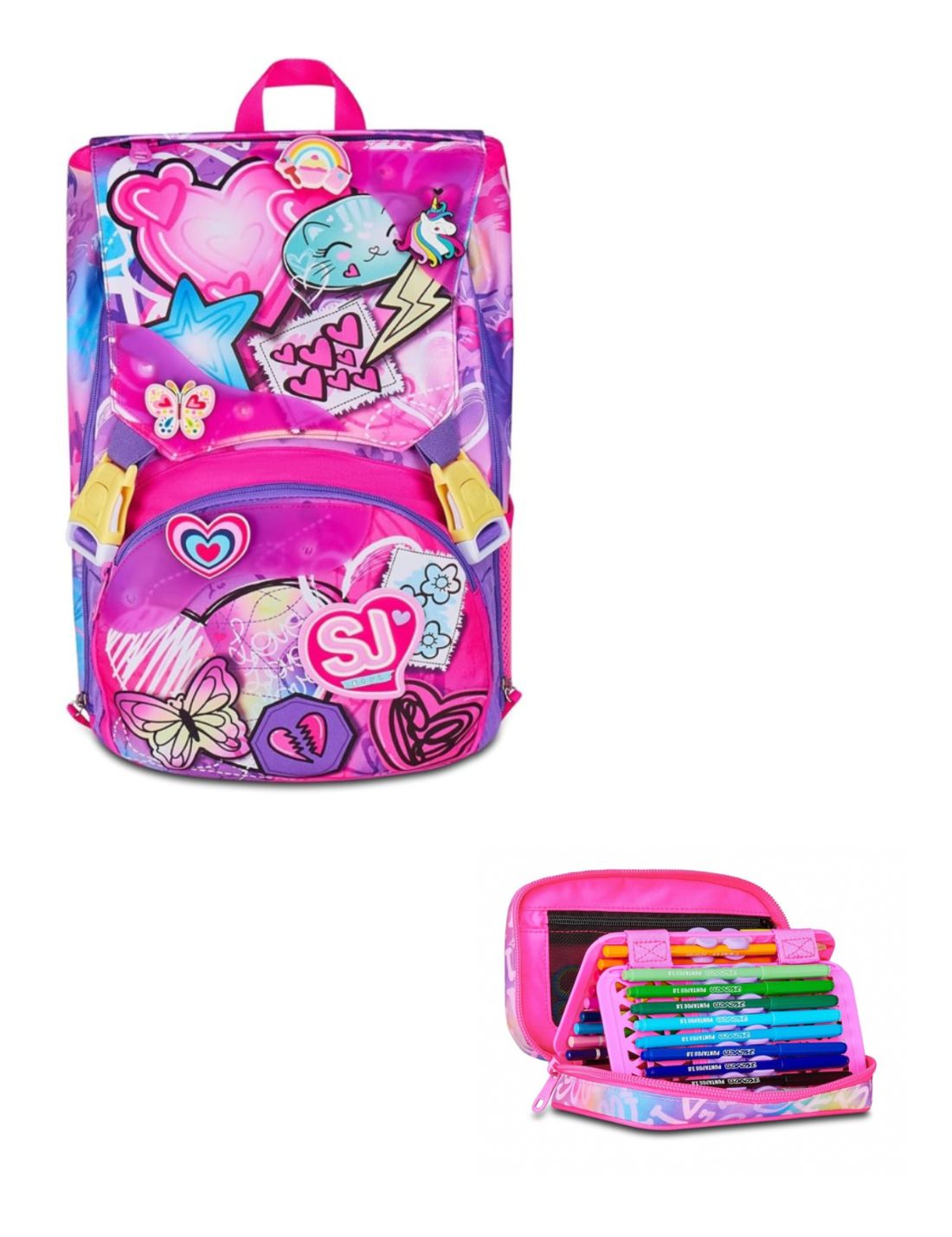 School Pack Zaino Sdoppiabile Più Astuccio Completo Speed Pad Tinypatch Girl