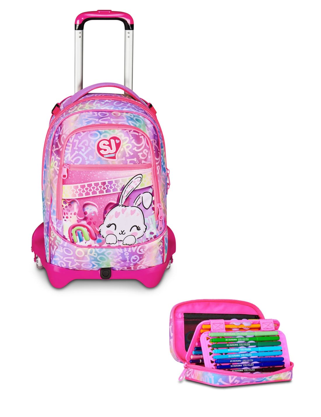 School Pack Trolley Più Astuccio Completo Speed Pad Fantasys Girl