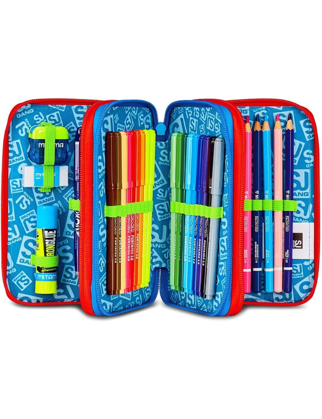 School Pack Zaino Advanced Più Astuccio Completo 3 Zip Fantasys Boy