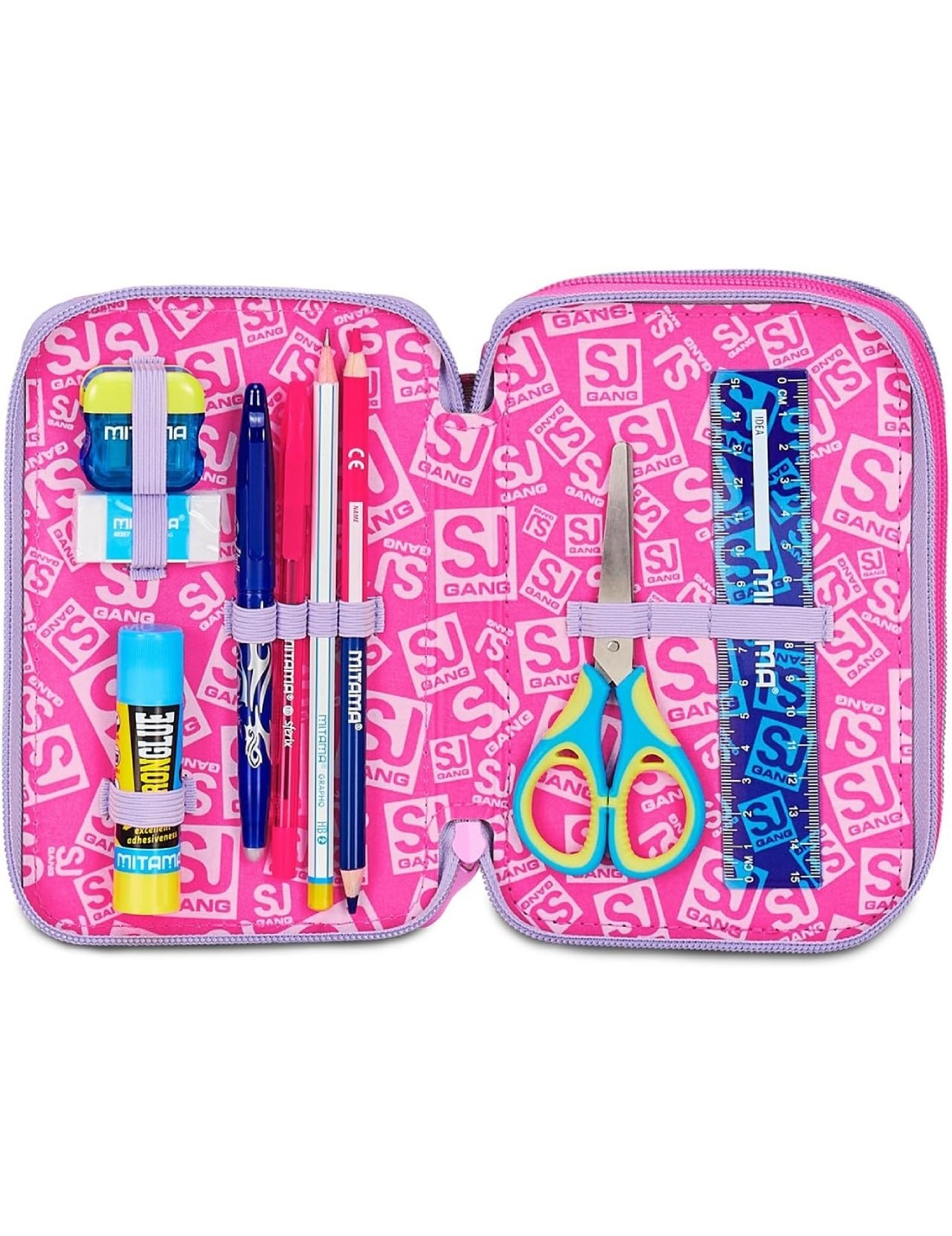 School Pack Zaino Sdoppiabile Più Astuccio Completo 3 Zip Fantasys Girl